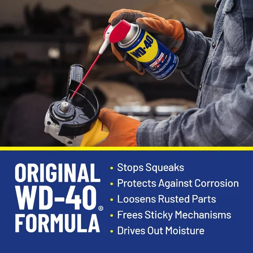 Vista 4 de WD-40 Fórmula original, producto multiusos con aerosoles inteligentes de paja de 2 maneras, 12 onzas [paquete de 6]