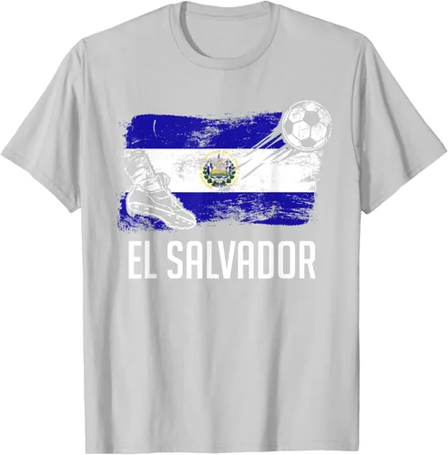 Vista 41 de Camiseta salvadoreña con bandera de fútbol salvadoreño