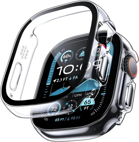Vista 38 de TAURI - Juego de 2 carcasas rígidas para Apple Watch Series 10 (2024) 46mm, con protector de pantalla de cristal templado PC