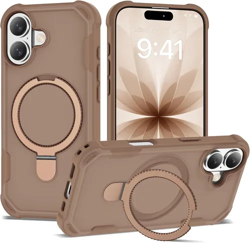 Vista 18 de Funda compatible con iPhone 12 y 12 Pro de 6.1 pulgadas con soporte de anillo magnético [protección militar contra caídas] [compatible con MagSafe]