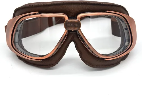Vista 18 de Gafas vintage retro estilo piloto motocicleta Cruiser Scooter