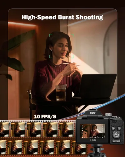 Vista 10 de NBD 8K 64MP Digital Cameras for Photography, 16X Optical Zoom,Dual-Lens
