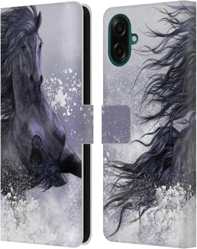 Vista 175 de Head Case Designs Officially Licensed Laurie Prindle A Morgan Christmas Western Stallion Leather Wallet Case Compatible with Samsung Galaxy A07 4G