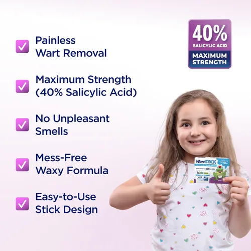 Vista 3 de WartStick Kit de eliminación de verrugas para niños (incluye 25 vendajes) de máxima resistencia