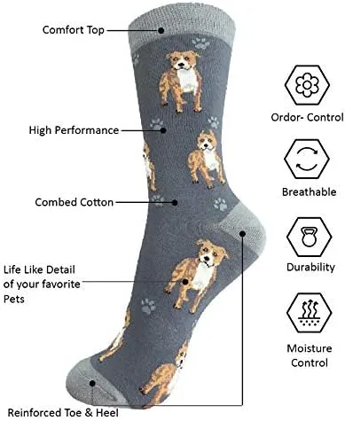 Vista 2 de Calcetines para amantes de las mascotas, divertidos, para todas las estaciones, talla única, para mujeres y hombres, regalos de gatos y perros