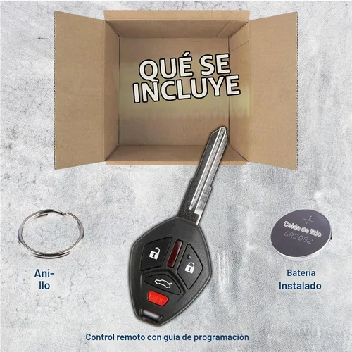 Vista 3 de KeylessOption Funda de llave de repuesto para Mitsubishi Eclipse Galant 2007 2008 2009 2010 2011 2012, control remoto de 4 botones OUCG8D-620M-A, se
