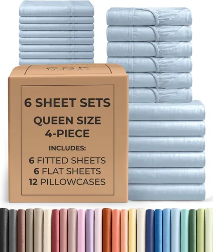 Vista 53 de Pack of 2, Twin Size 3 Piece Sheet Set - Breathable & Cooling - White