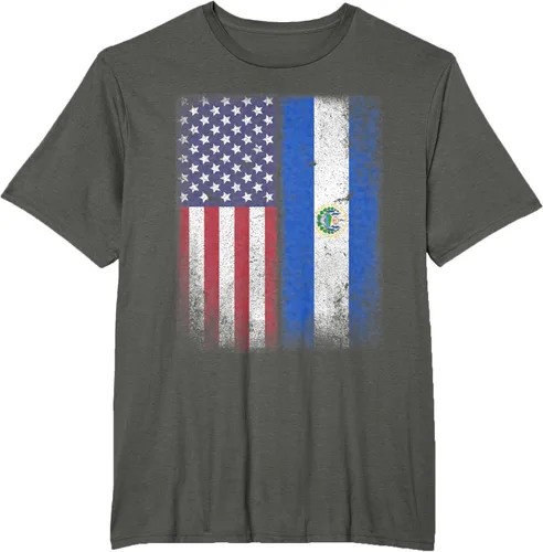 Vista 4 de Salvadoran American Flag El Salvador Salvadorean Salvadorian T-Shirt for Women Kids Men