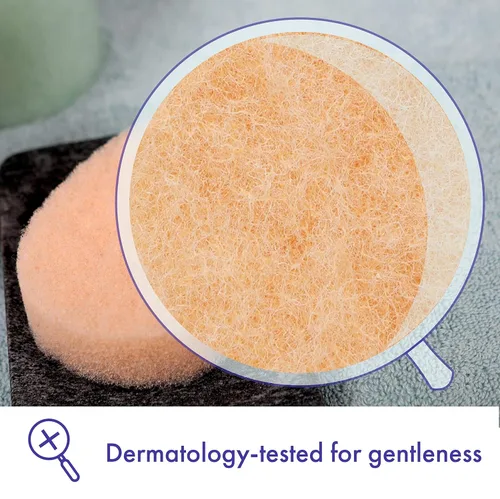 Vista 8 de Paquete múltiple, esponja facial suave, esponja facial regular, esponja corporal, desarrollada por dermatólogos, elimina la suciedad profunda