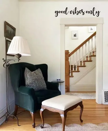 Vista 5 de Calcomanías de pared con frase motivacional inspiradora, vinilo para bricolaje, palabras positivas extraíbles, arte de pared para sala de estar