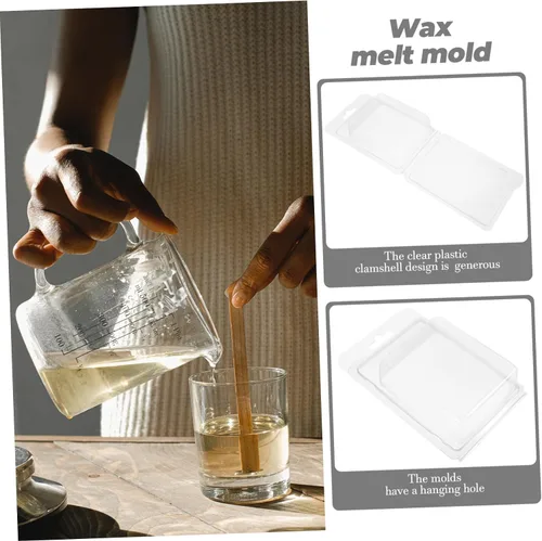 Vista 7 de EXCEART Moldes de vela 20 piezas de envases de moldeo vacíos moldes de cera derretimiento accesorios DIY caja de embalaje pequeña práctica