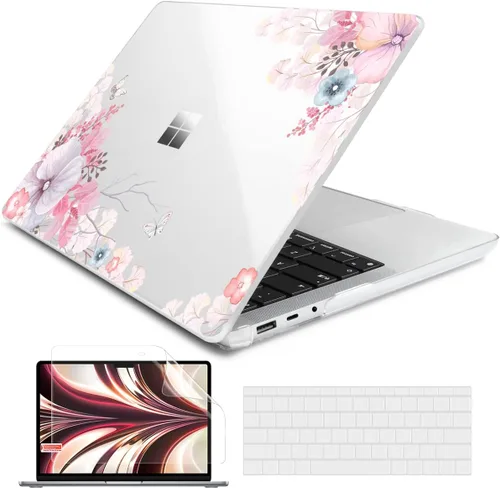 Vista 31 de Batianda Funda personalizable para portátil Microsoft Surface 5 4/3 de 13,5 pulgadas con reposamanos Alcantara modelo 1950/1867, carcasa rígida