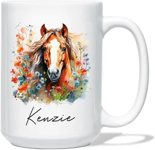 Vista 14 de Taza de café de oso – Regalo personalizado para amantes, taza de té de animales salvajes con flores, regalo de cerámica personalizado para amantes