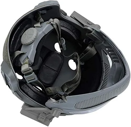 Vista 6 de PJ - Casco táctico rápido, casco protector de piloto, casco de paintball Airsoft con máscara extraíble y gafas