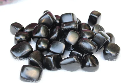 Vista 5 de Piedra pulida de obsidiana negra azabache, 3.53 onzas, atractiva, auténtica, aproximadamente 75 a 1 pulgada