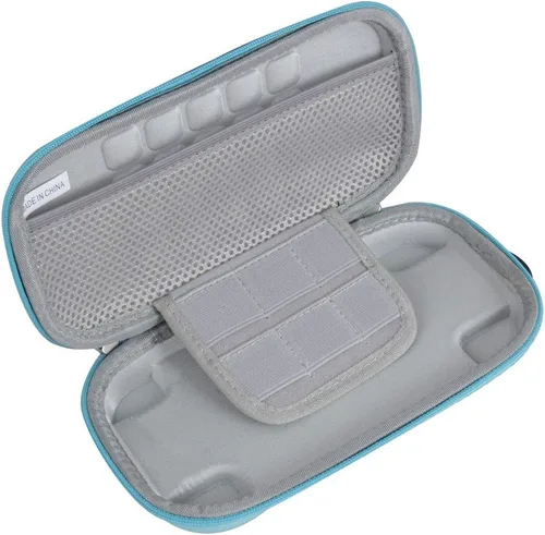 Vista 3 de Hermitshell - Funda rígida de EVA para Nintendo Switch Lite Gaming con 12 cartuchos de juego Turquoise