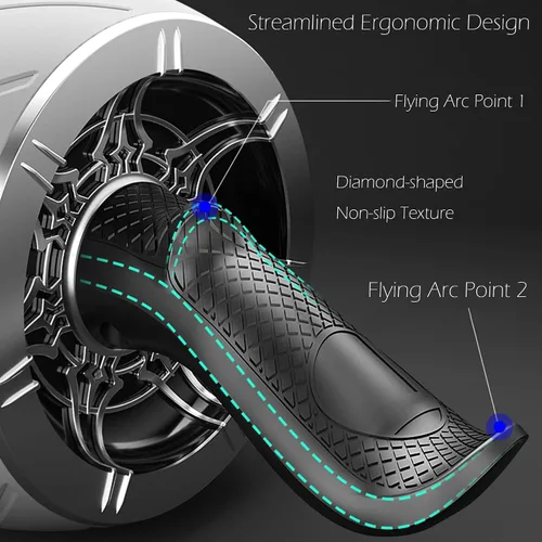 Vista 5 de AB Wheel Roller, Exercise Abdominal Wheel Fitness for Gym & Home, Core Work-out Strength-Training Roller