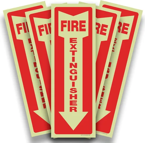 Vista 26 de iSYFIX Señales para extintor de incendios – Paquete de 3 carteles de 4 x 12 pulgadas – Plástico de poliestireno de 40 mil de grosor, laminado