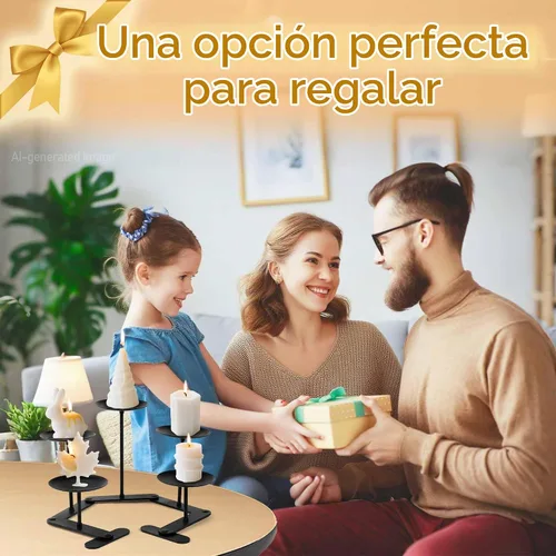 Vista 8 de Candelabro para chimenea: soporte de vela de 5 niveles