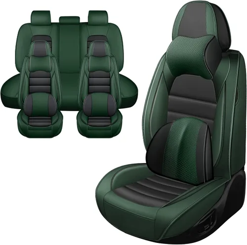 Vista 10 de Fundas de asiento de coche para Jeep Commander 2006-2010, funda de asiento de PU de cuero suave impermeable y transpirable con bolsillos