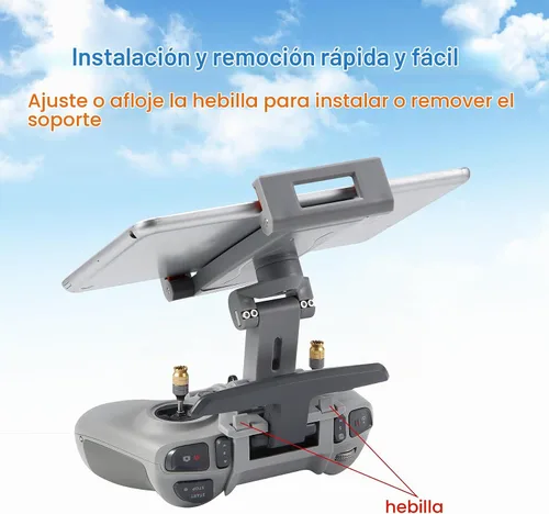 Vista 5 de Hanatora FPV Remote Controller 2 4.7-12.9 pulgadas Tablet Holder Mount para DJI FPV Drone, clip de control extendido Accesorios