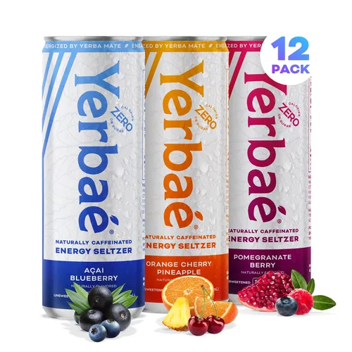 Vista 18 de Yerbae - Agua espumosa mejorada (12 unidades) Energy Yerba Mate 340 ml, lata