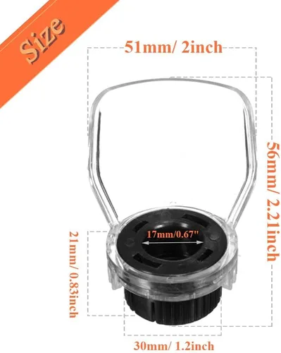 Vista 2 de 4 piezas de accesorios de protección para herramientas rotativas, cubierta protectora de seguridad, kit de escudo, accesorios de corte de metal