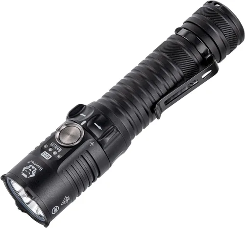 Vista 8 de RovyVon S21 brillante EDC linterna 3000 lúmenes interruptor giratorio Gunmetal-3000 lúmenes