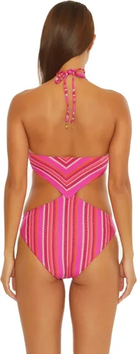 Vista 2 de Trina Turk Women's Standard Marai High Neck One Piece Swimsuit-Cut Out, Bathing Suits