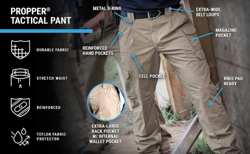 Vista 5 de Propper pantalón de lona estilo militar, para hombre