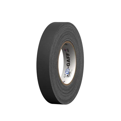 Vista 5 de ProTapes Pro Gaff Cinta de Gaffer de tela mate premium de 1 pulgada de ancho con adhesivo de goma, 11 mils de grosor, 55 yardas de longitud