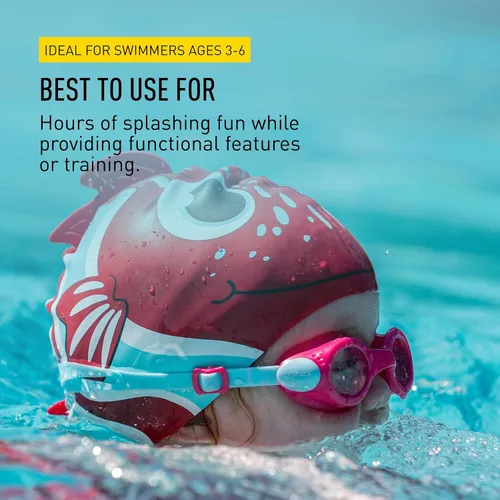 Vista 5 de FINIS H3 Goggle - Gafas de natación para niños, antivaho, protección UV, a prueba de fugas, gafas de natación juveniles, de 4 a 12 años