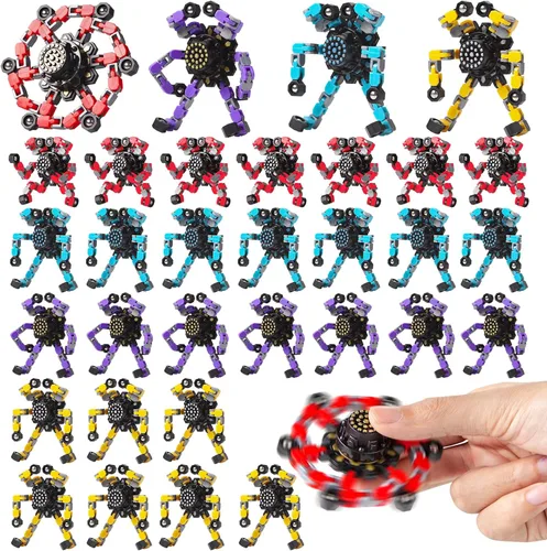 Vista 8 de Gokeey Regalos de Calcetín Navideño para Nietos Fidget Spinners Transformables para Niños y Adultos Alivio del Estrés Juguetes Sensoriales Fidget