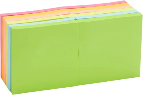 Vista 7 de Amazon Basics Notas adhesivas mini rectangulares, 1.5x2 pulgadas, almohadillas autoadhesivas de colores brillantes, fáciles de usar para el hogar