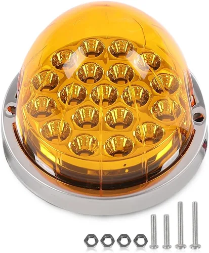 Vista 10 de PIT66 Lente transparente Luz LED azul Sandía (19 LED) Marcador de luz intermitente universal