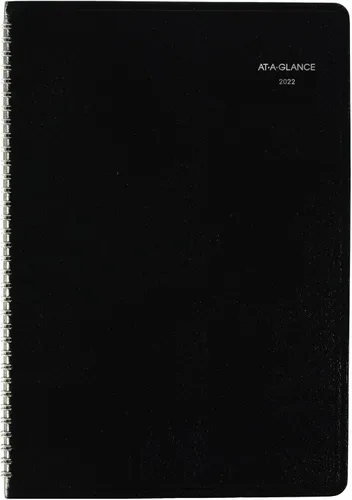 Vista 4 de Agenda mensual 2022 de AT-A-GLANCE, 7.0 x 8.2 pulgadas, mediano, DayMinder, negro (G40000)