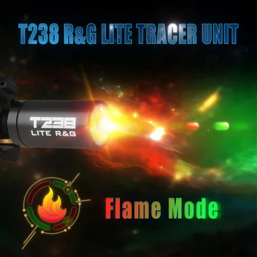 Vista 4 de LITE R&G Airsoft Tracer Unit, Spitfire Tactical Bozal Flash Simulador para Airsoft/Gel Blaster con interfaz roscada CCW de 0.551 in