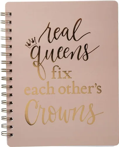 Vista 2 de Real Queens Fix Each Other's Crowns Cuaderno espiral en paleta de rubor 5.75 x 7.5 pulgadas Paquete de 3