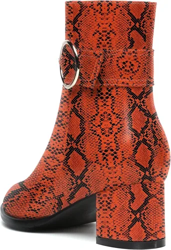 Vista 7 de SKYSTERRY Botas altas de tacón bajo grueso para mujer con cremallera y puntera redonda, de 2 pulgadas
