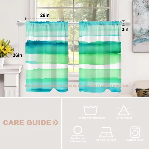 Vista 187 de Shrahala Orange Autumn Autumn Blackout Curtain Tiers, Fall Kitchen Valance Light Blocking Tier Drapes with Rod Pocket, 2 Pack 26 X 24 in