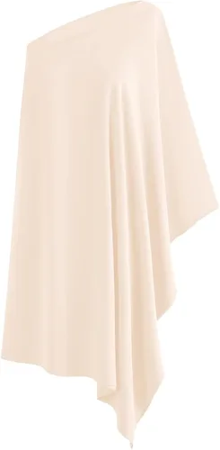 Vista 5 de LYANER Mini vestido de playa con un hombro para mujer, manga murciélago, dobladillo asimétrico