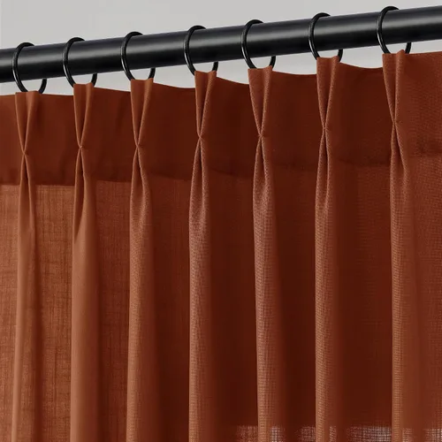 Vista 55 de Jowels Cortinas de lino plisadas naturales de 96 pulgadas de largo para sala de estar