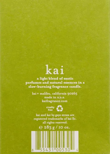 Vista 3 de kai Vela de fragancia, tragaluz – 40 horas de tiempo de combustión, cera de soja y coco, perfumada con la fragancia kai exclusiva, vegano, Cruelty