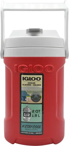 Vista 5 de Igloo Jarra deportiva roja de 1/2 galón con ganchos Rojo