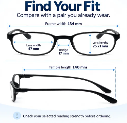 Vista 2 de Calabria 718 Flexie Oval - Gafas de lectura para hombres/mujeres, lectores flexibles, ligeros y duraderos, marco TR-90 de poder único plegable Ébano