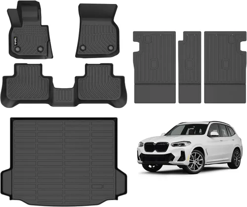 Vista 199 de Tapetes de piso para todo clima y forro de carga con respaldo para Chevrolet Suburban de 7 asientos 2021-2025 / GMC Yukon XL de 7 asientos