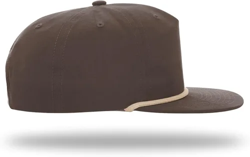 Vista 5 de Richardson 256 Umpqua 5 Panel UPF 50+ Gorras Snapback Premium con Clasificación Cuerda de moca oscuro / caqui