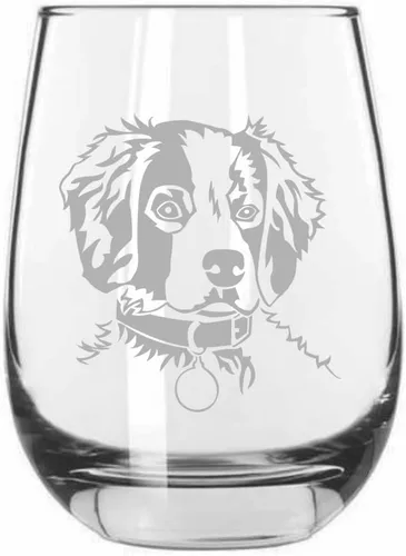 Vista 232 de Shar Pei (chino) - Vaso de vino sin tallo grabado para perro, 15.25 onzas