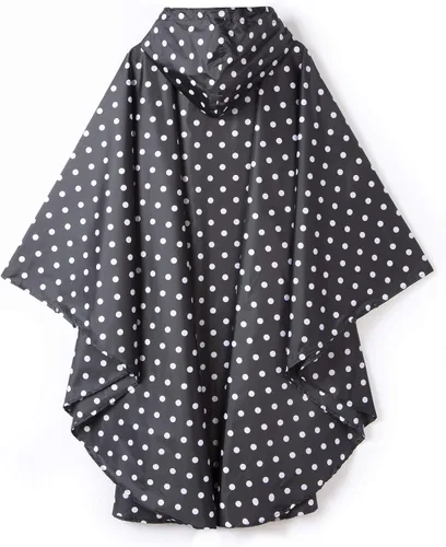 Vista 2 de Poncho de lluvia impermeable para mujer con cremallera de capucha al aire libre, senderismo, ciclismo