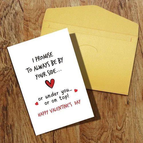 Vista 8 de Qiliji Tarjeta traviesa del día de San Valentín para él y ella, divertida tarjeta del día de San Valentín para marido, novio, esposa, novia, tarjeta